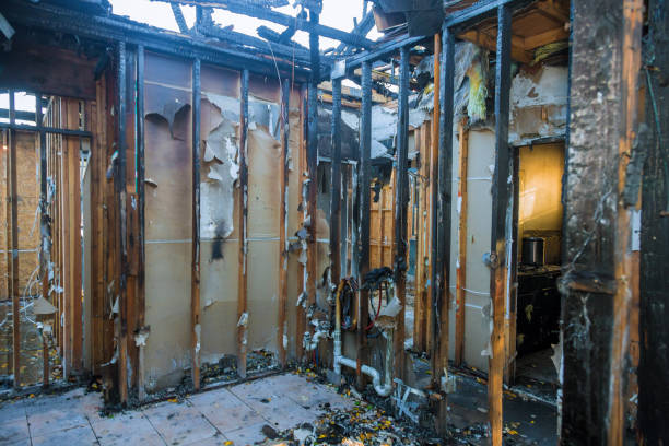 Professional Fire Damage Restoration technician working in Clementon, NJ